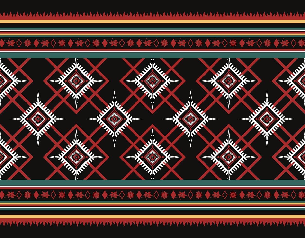 traditional custom made tribal pattern ethnic ornaments art fabric carpet print pattern wallpaper color background vector