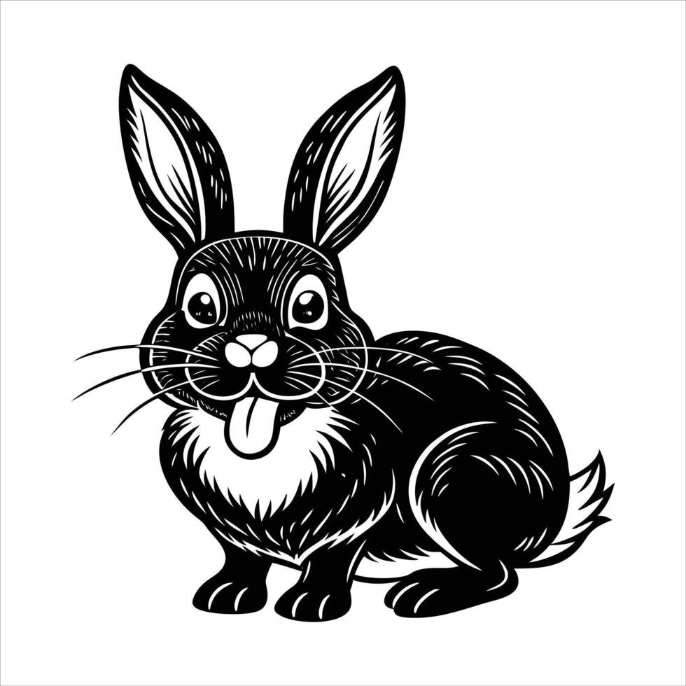 Bunny Eyes Playful vector
