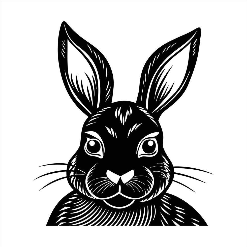 Black Rabbit Art vector