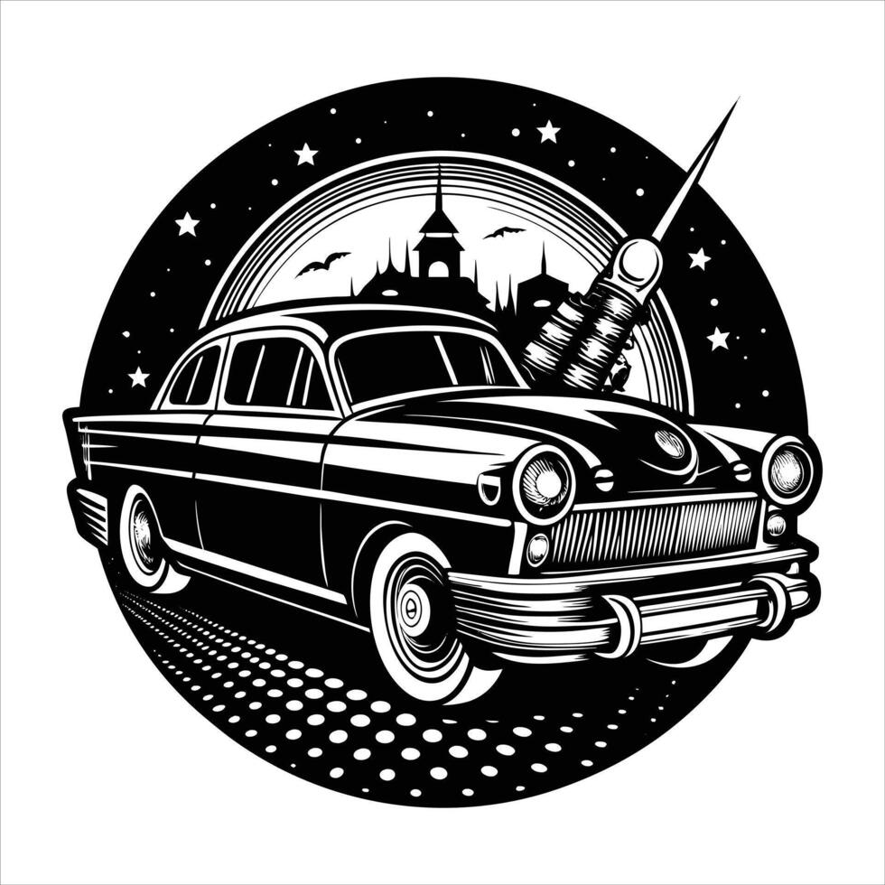Vintage Black and White Isolated Icon vector