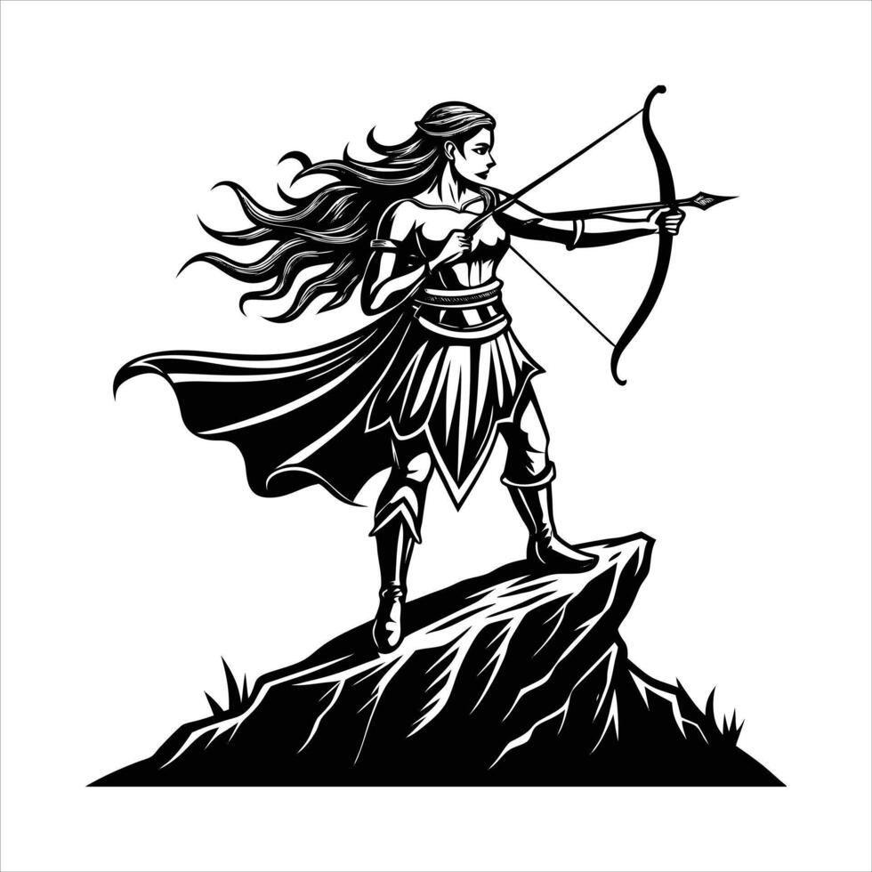 Archer in Twilight vector