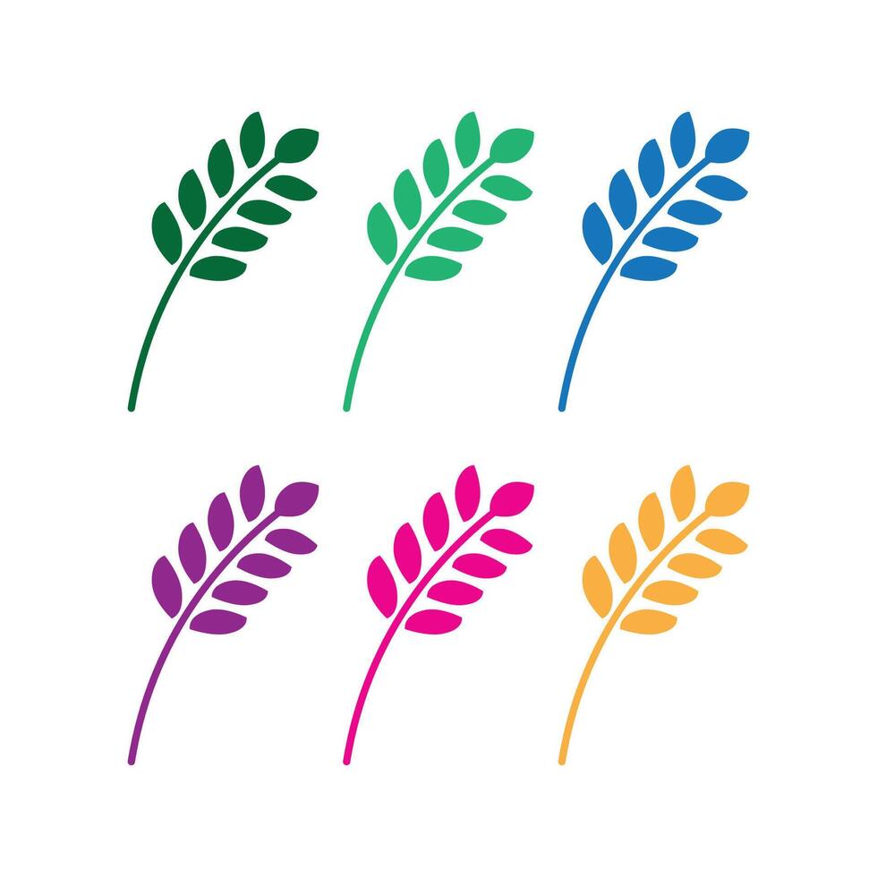 Stylized colorful leave logo vector