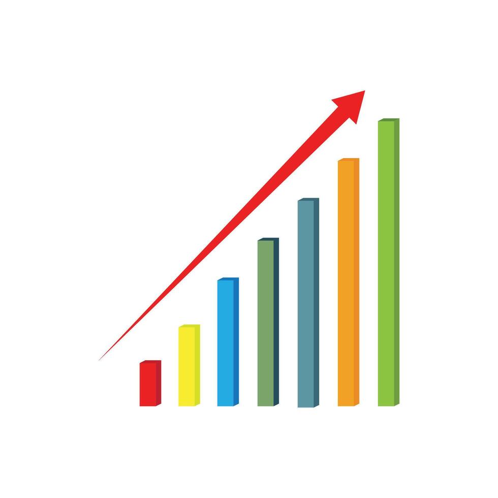 Statistics of business stylized logos element symbol vector