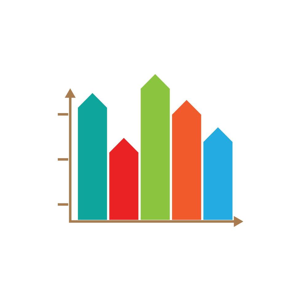Statistics of business stylized logos vector