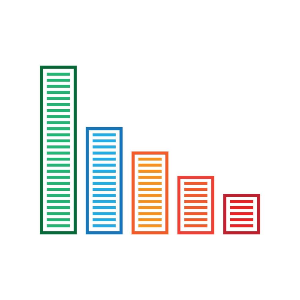 Statistics of business stylized logos and element symbol vector