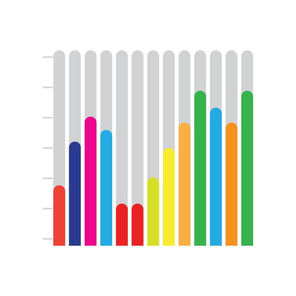 Statistics element business stylized logo vector