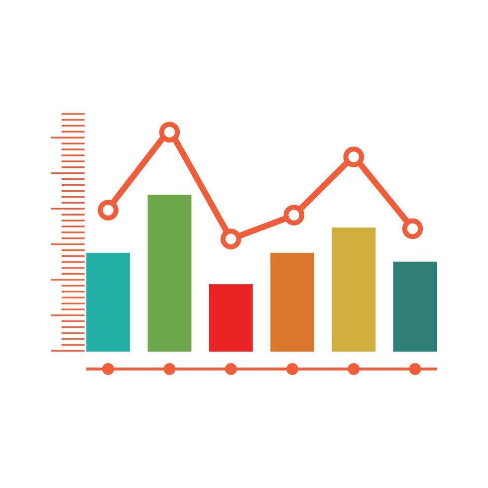 Statistics business stylized logos symbol vector
