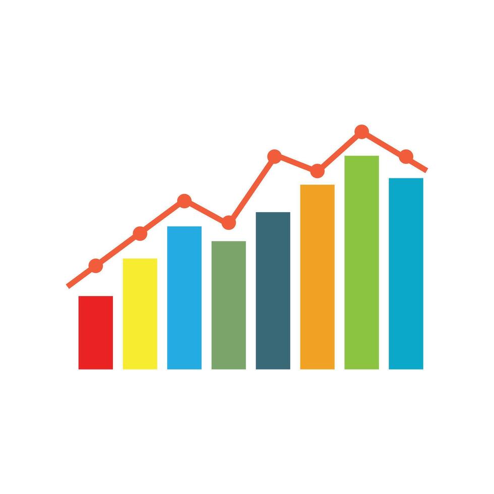 Statistics business logos vector
