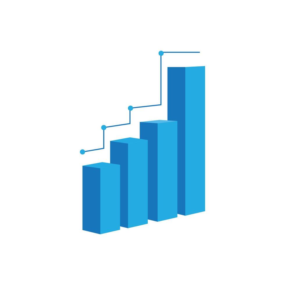 Statistics business stylized logos vector