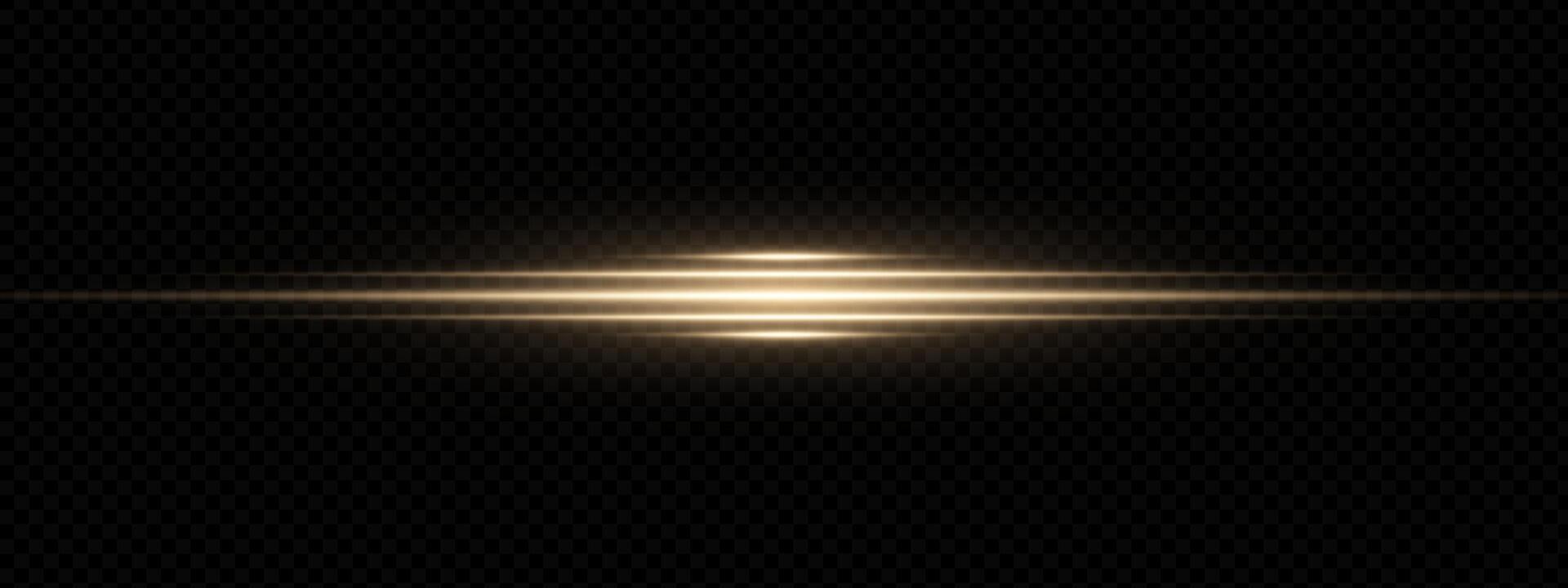 Fast gold laser streak with glowing light trail and motion blur. Dynamic abstract flare with shine and sparkle. Tech energy effect for anime, speed or fantasy themes. background. vector