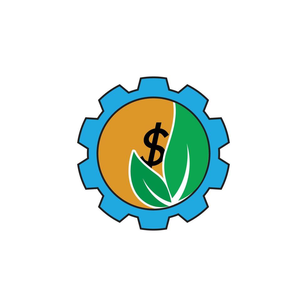 Element of Economic colorful simple logos vector
