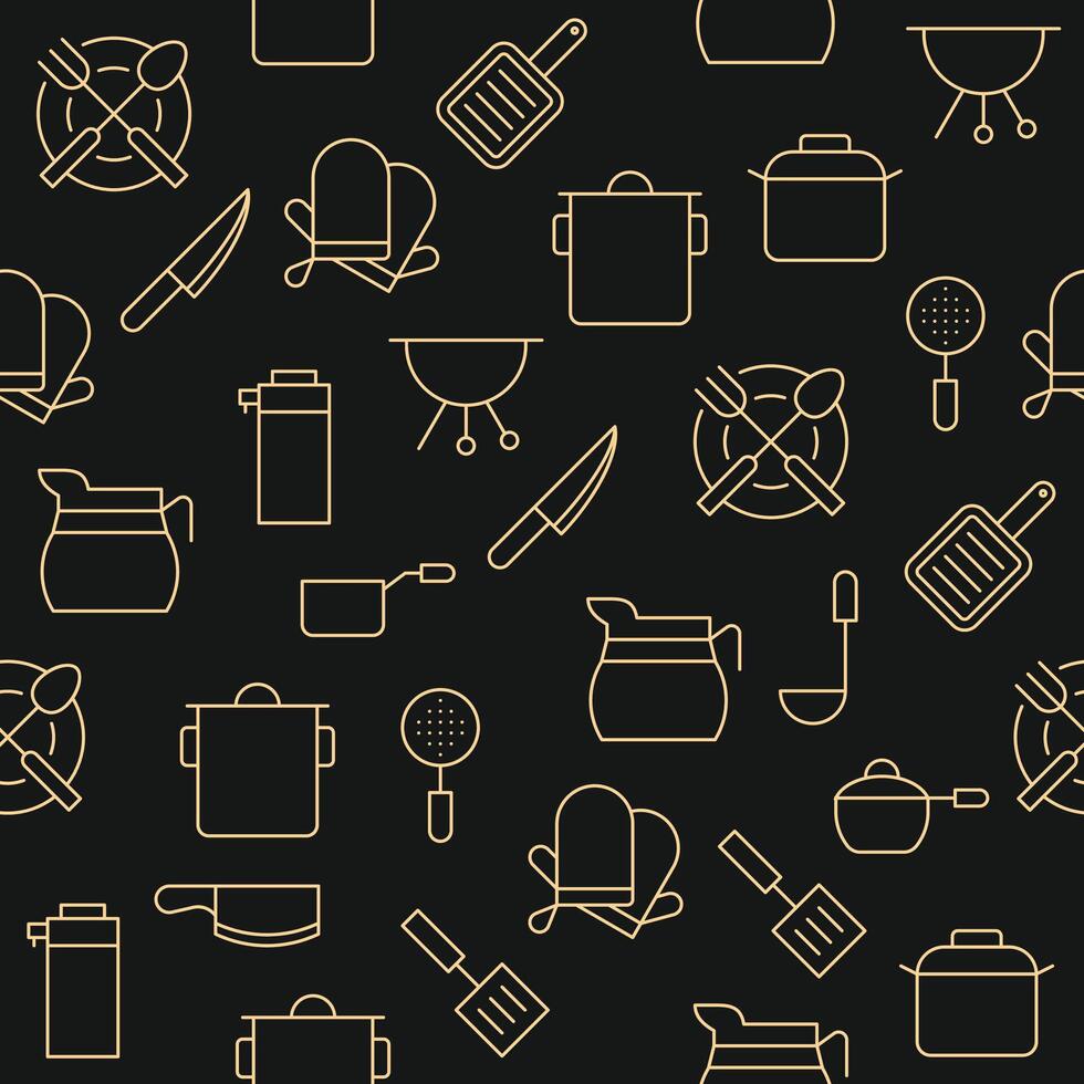 kitchen utensil Luxury trendy useful design handsome abstract illustration artwork vector