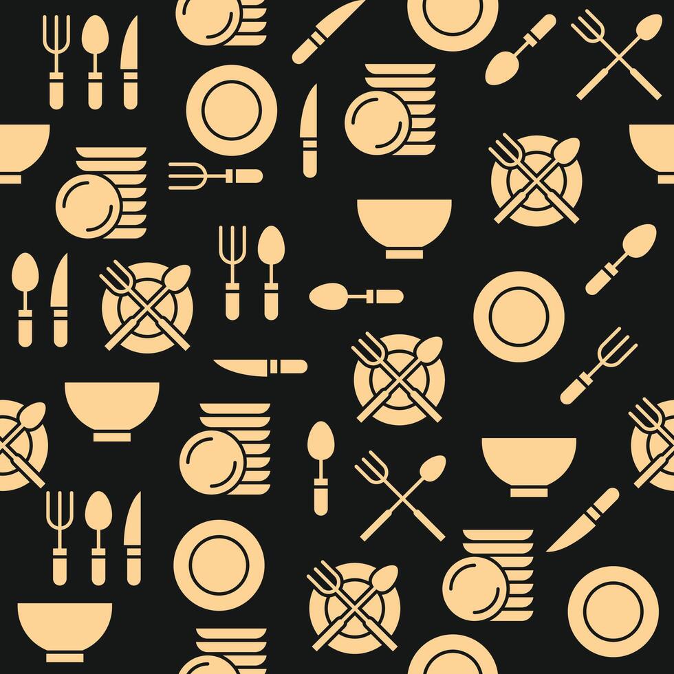 kitchen utensils Luxury trendy useful design handsome abstract illustration artwork vector