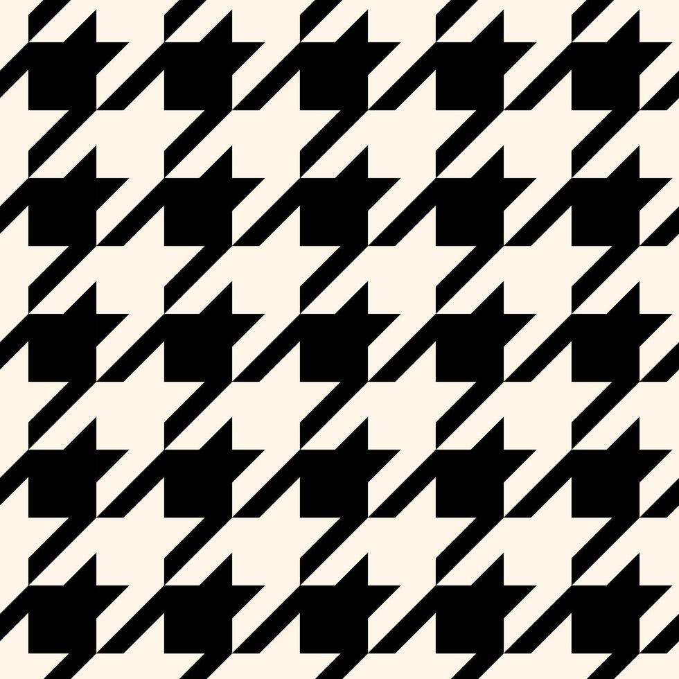 Pattern Black and Off White Houndstooth vector