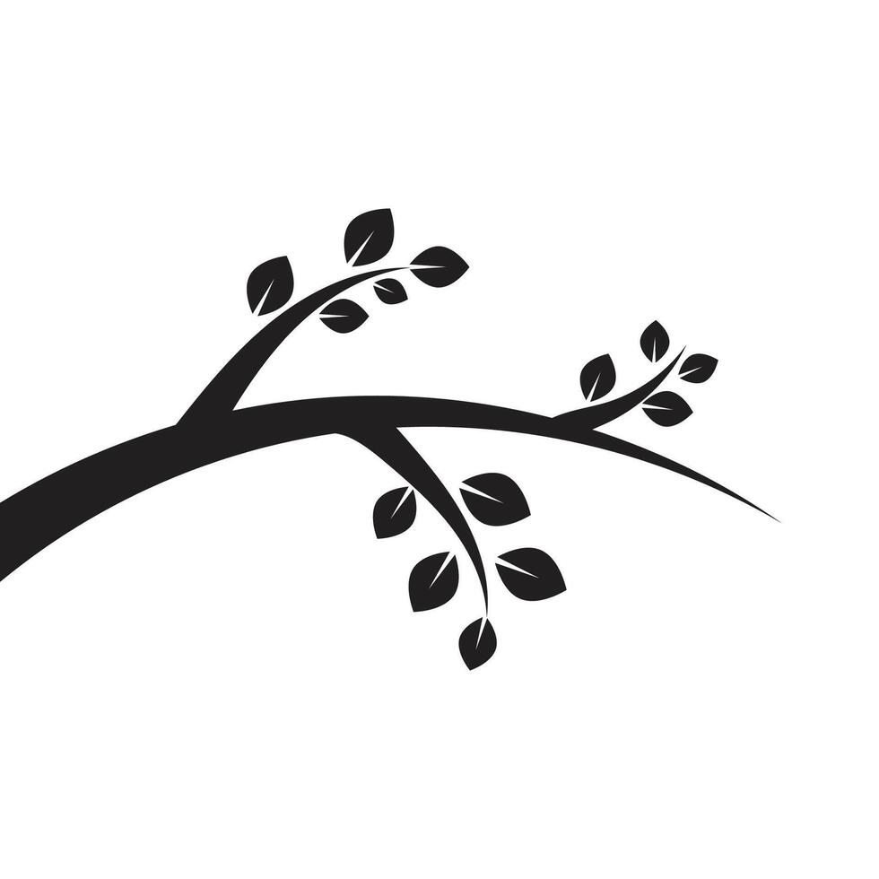 Stylized black branch logos vector