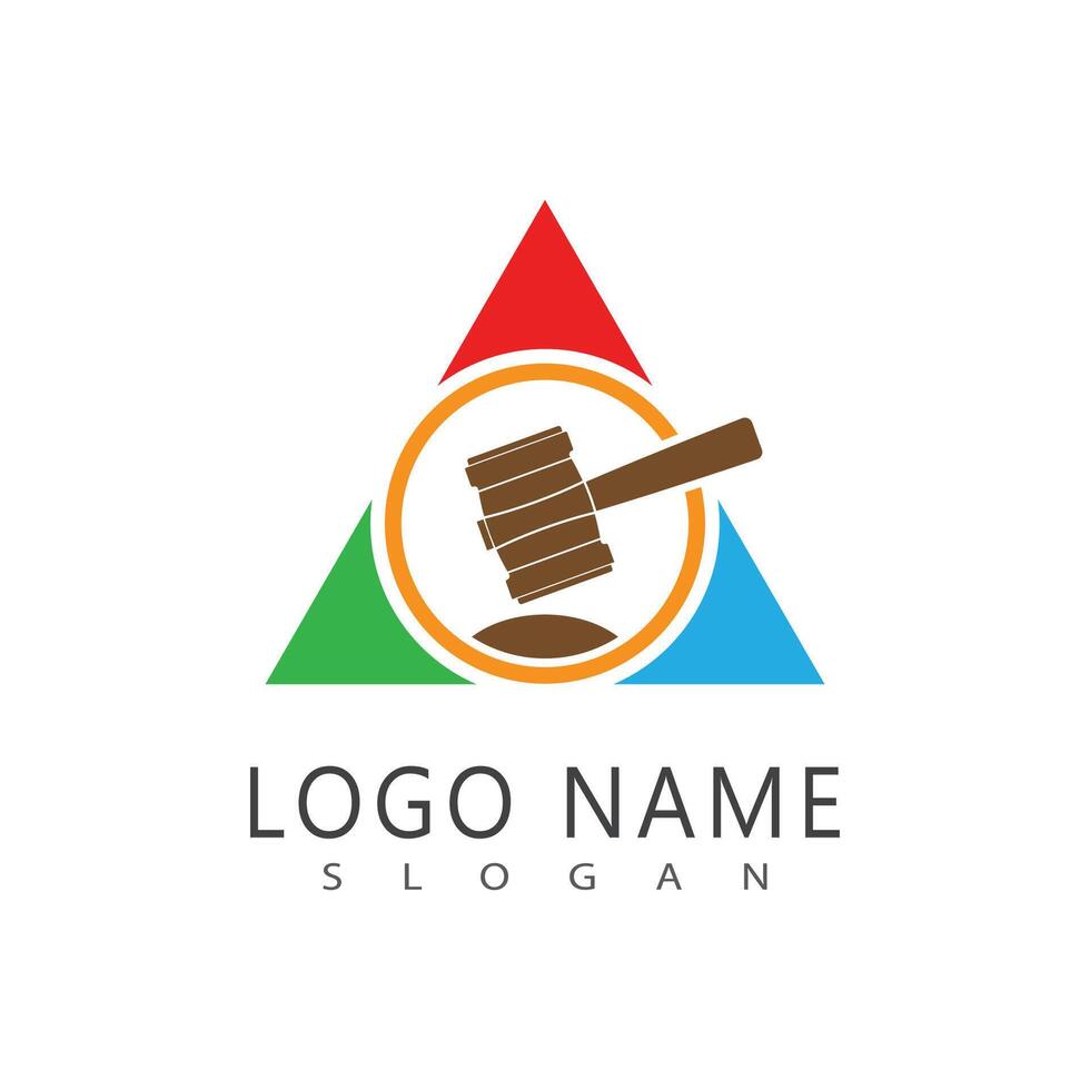 Judge's hand holding logos design vector