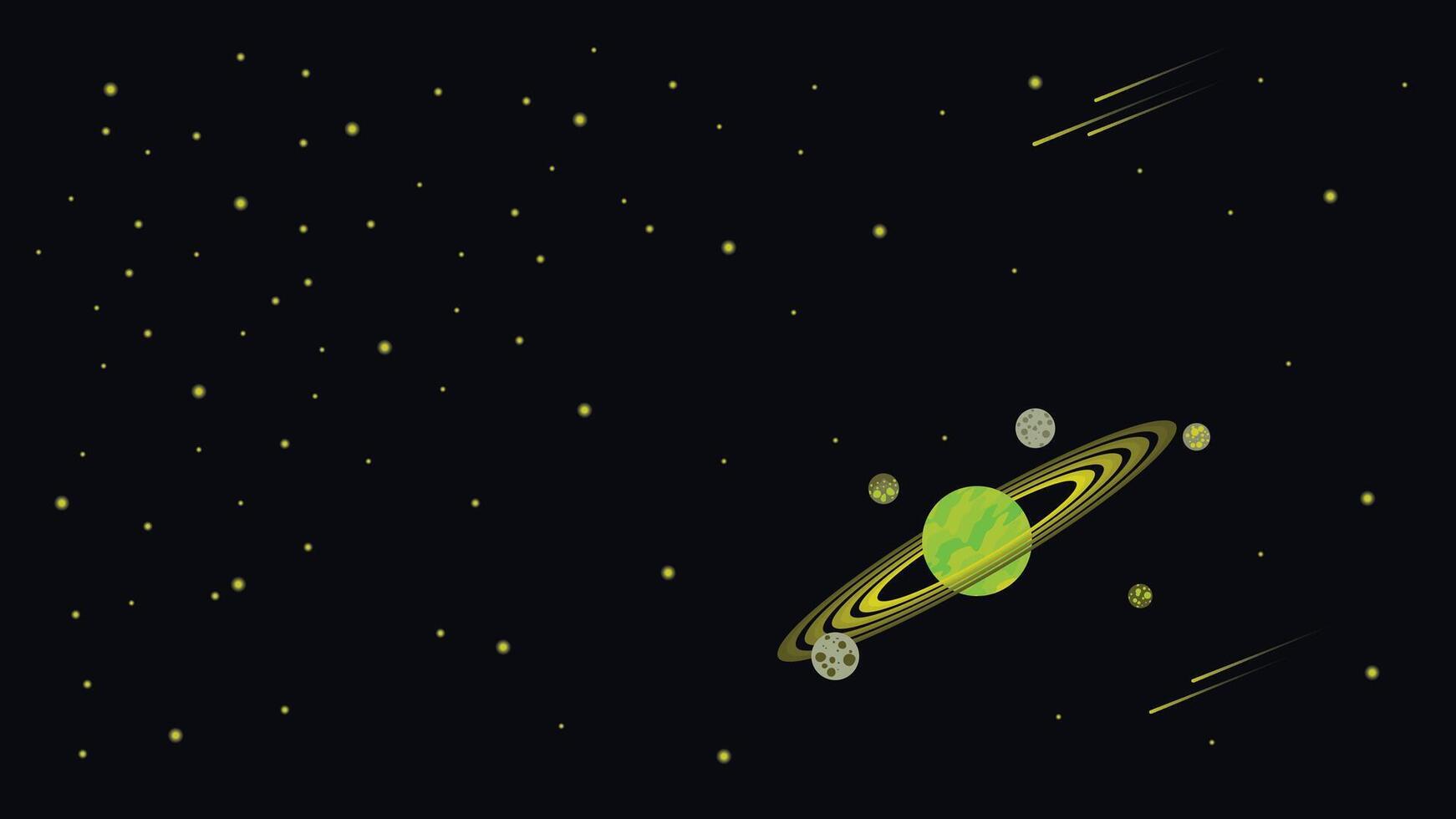 illustration of outer space with planet objects vector