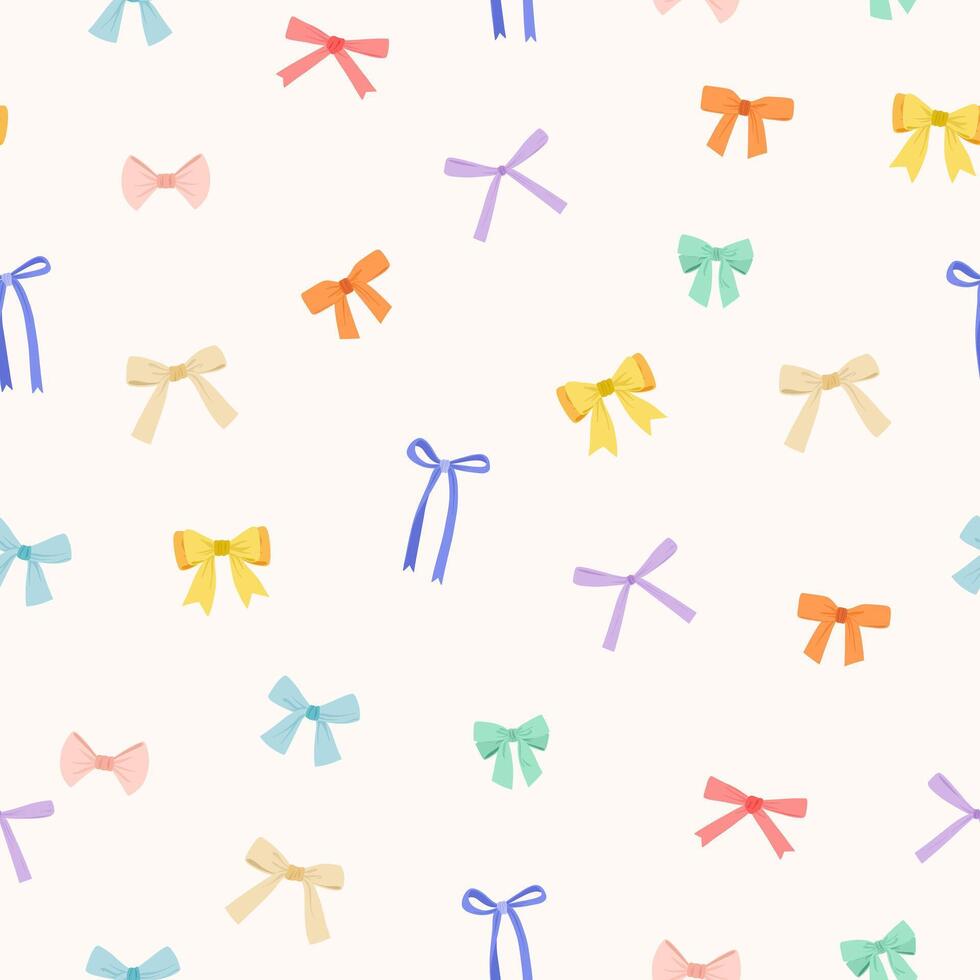 cute ribbon pattern vector