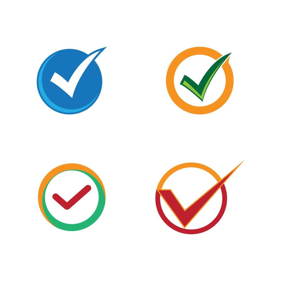 Stylized set Checklist logo vector
