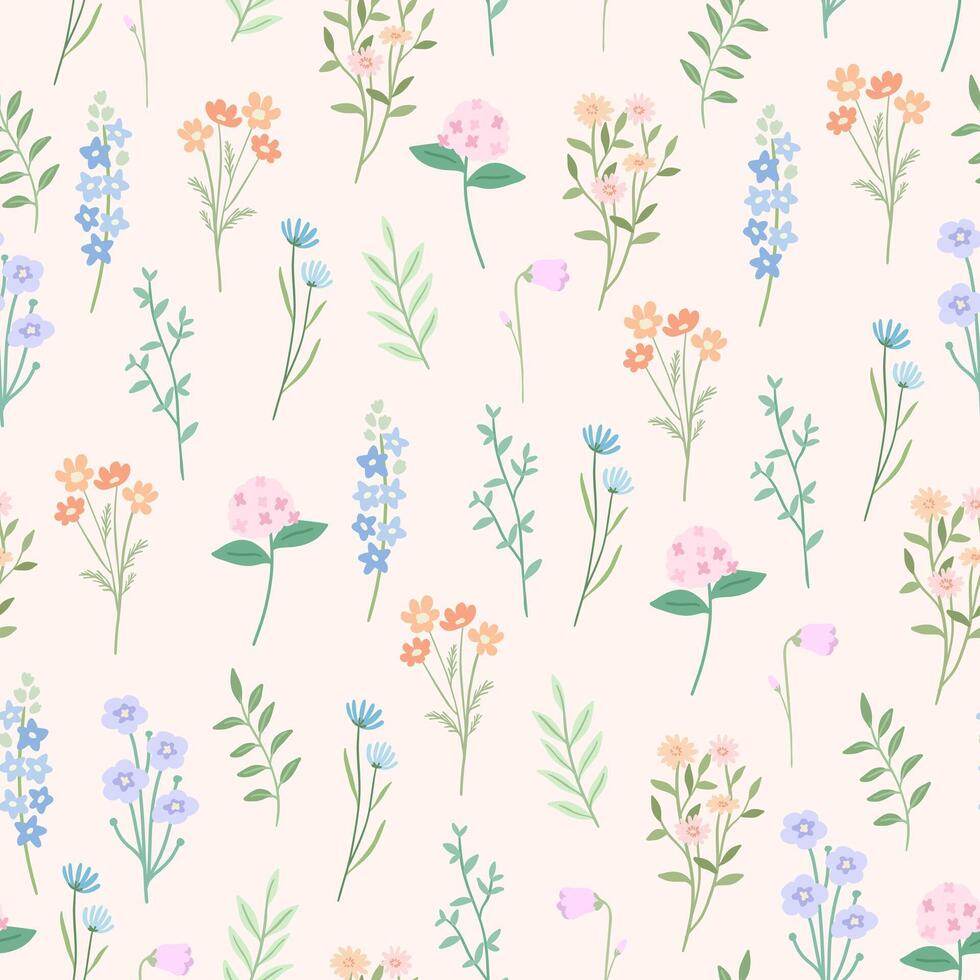 vintage floral garen vector