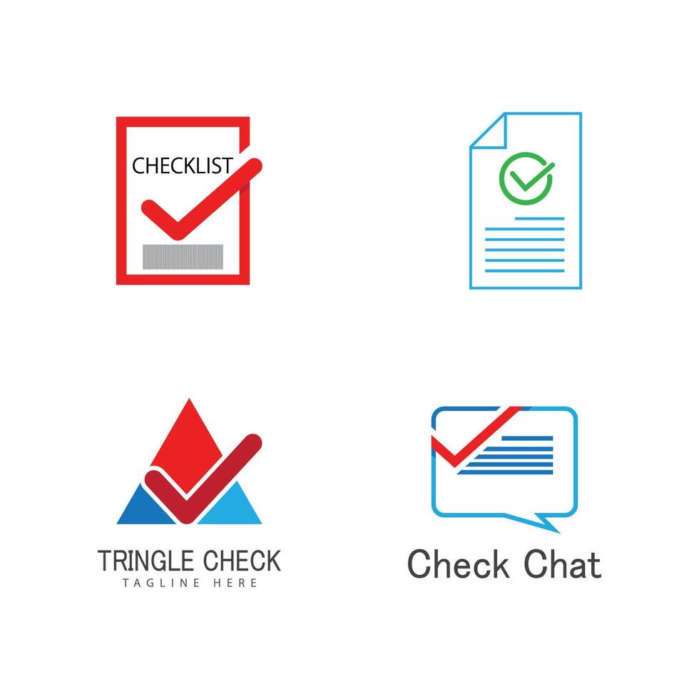 Stylized set Checklist logos vector