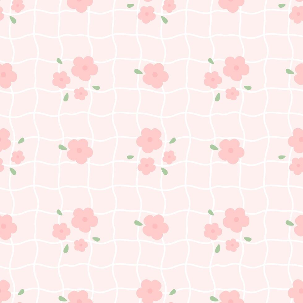 flowers,bow, fabric pattern, gift wrapping paper , seamless pattern vector