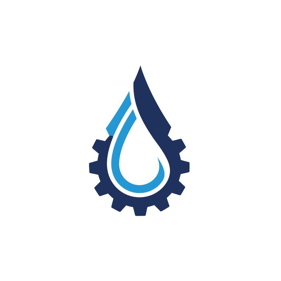 Blue water drop logo design vector