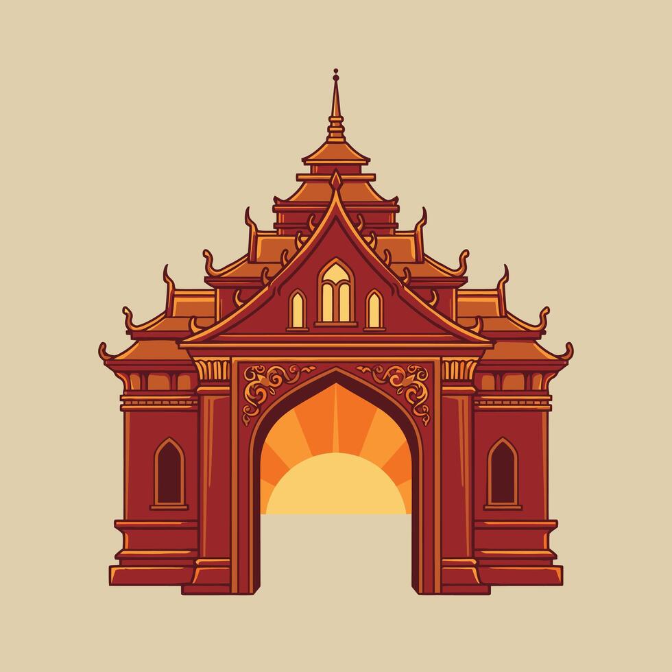 Temple logo design vector