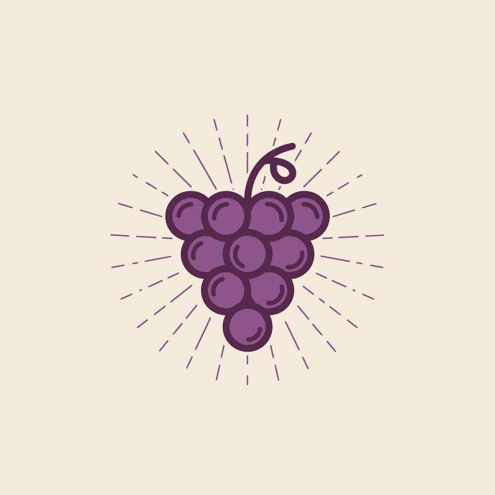 Grapes logo design vector