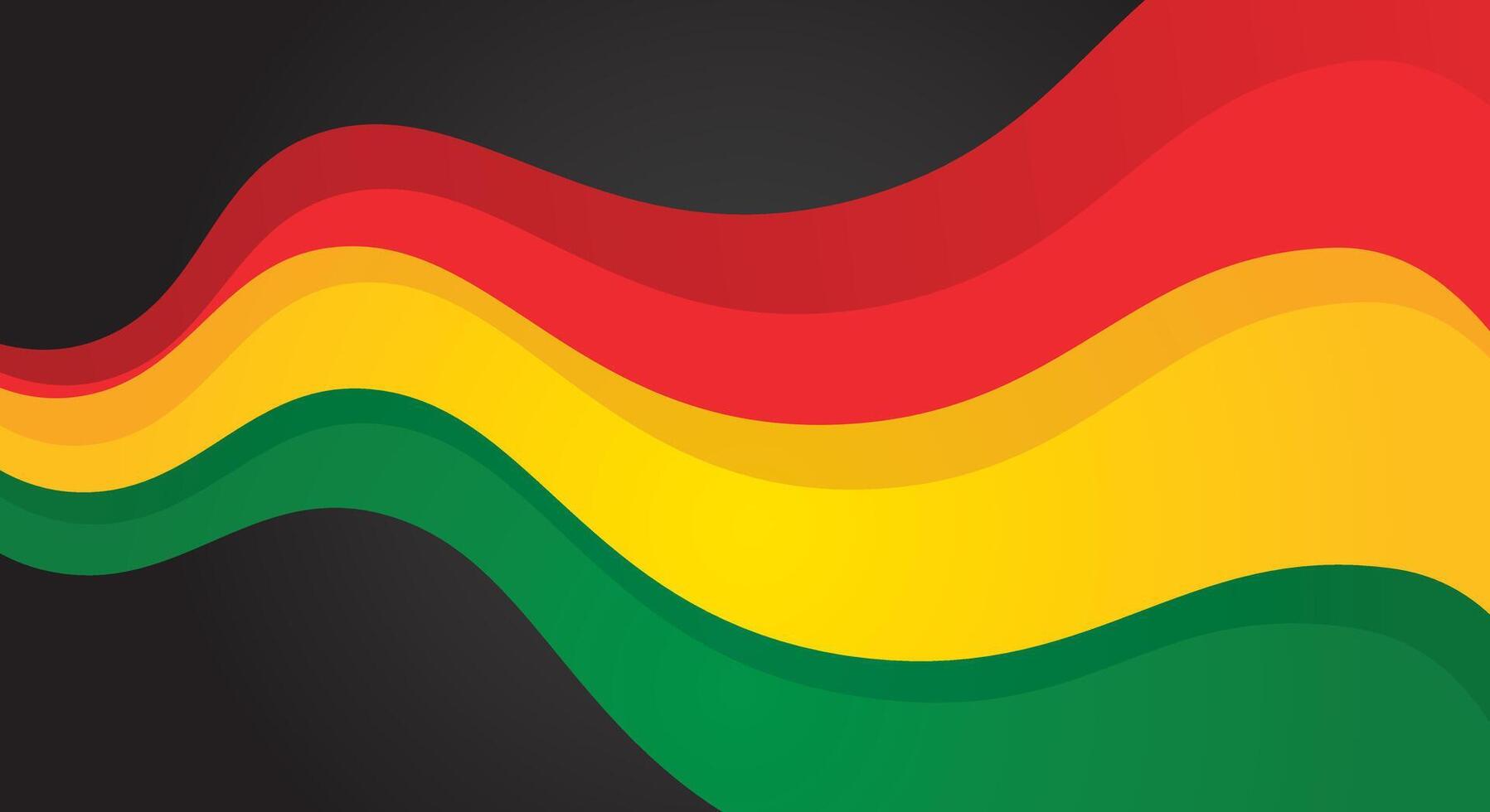 Wave red yellow green modern abstract background vector