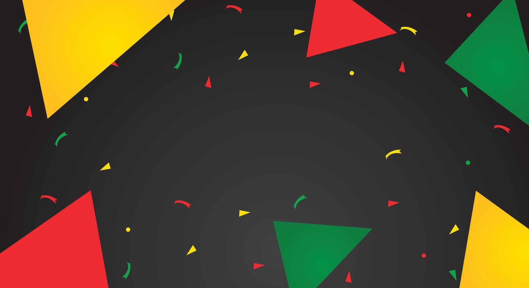 Abstract red yellow green confetti background vector