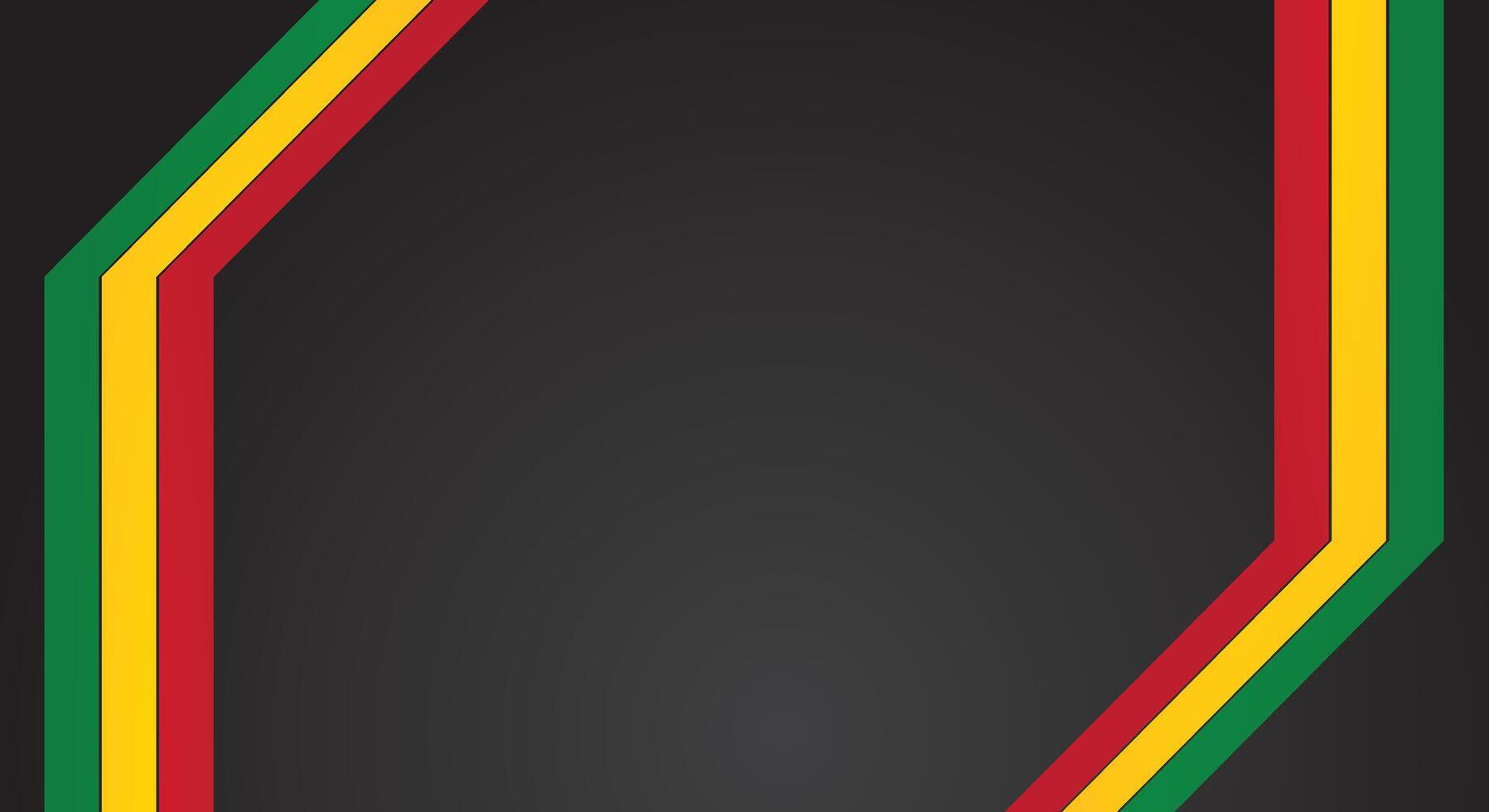 Abstract Geometric Black Red Yellow Green Color Background vector