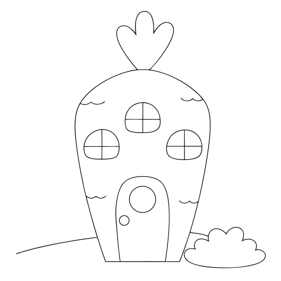 A cartoon house with a roof and windows vector