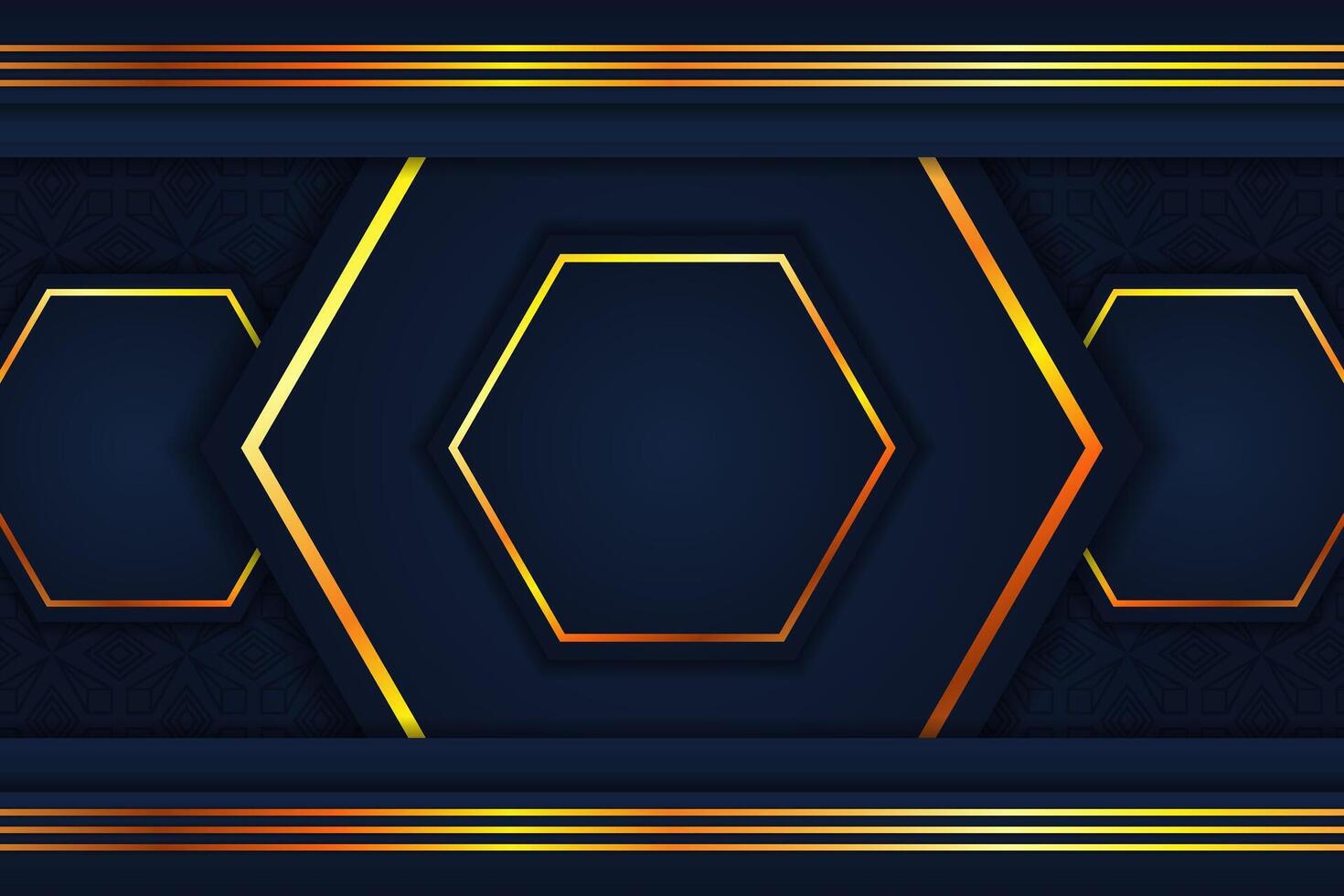 dark blue hexagon luxury gradient gold modern abstract design background image and use it as your wallpaper, poster and banner design. vector