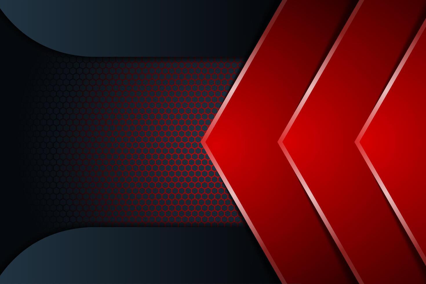 abstract red metallic arrow direction on dark circle mesh design modern luxury futuristic background illustration image and use it as your wallpaper, poster and banner design. vector