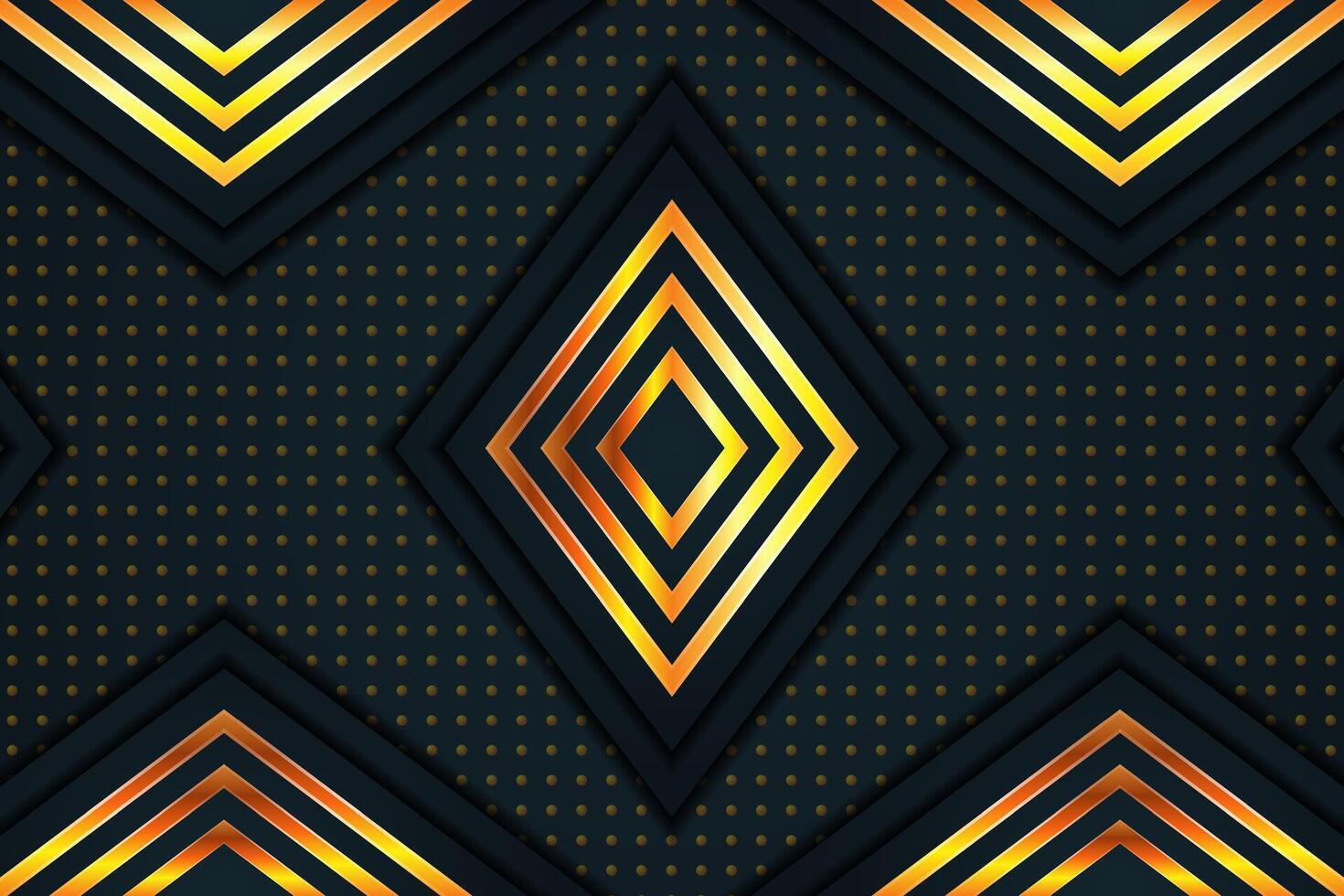Abstract template dark blue luxury premium background with gold diagonal line shape and square pattern vector