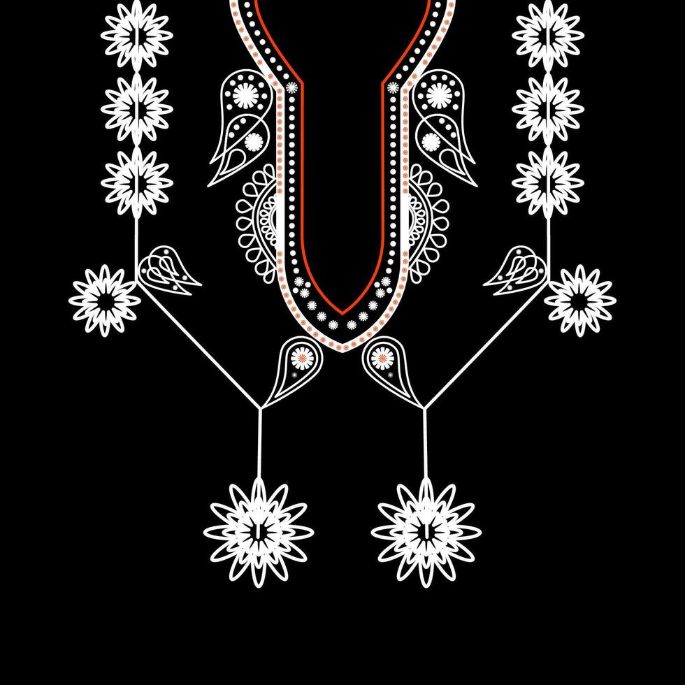 Geometric neckline design vector
