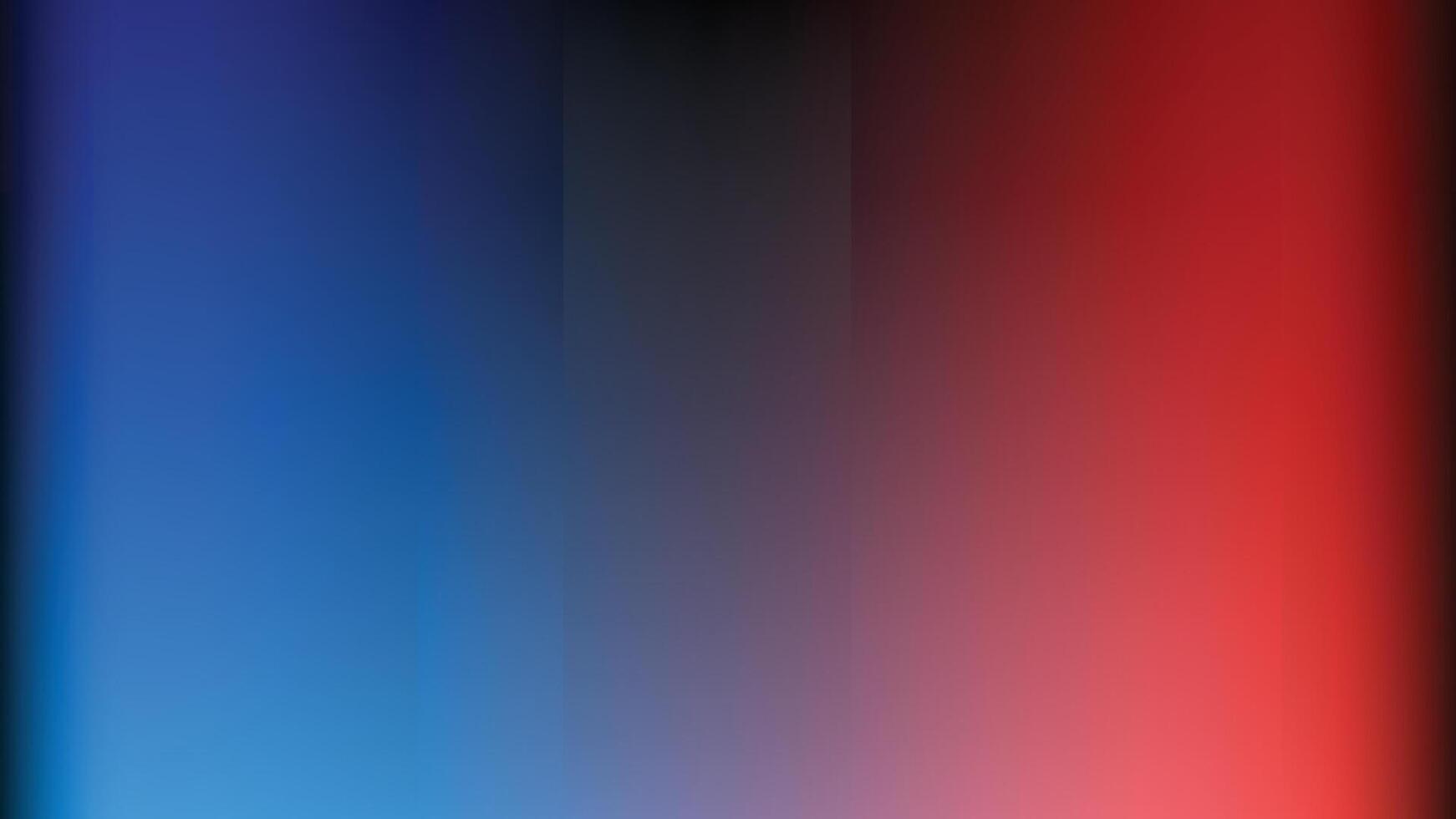 Abstract red and blue gradient on black background vector