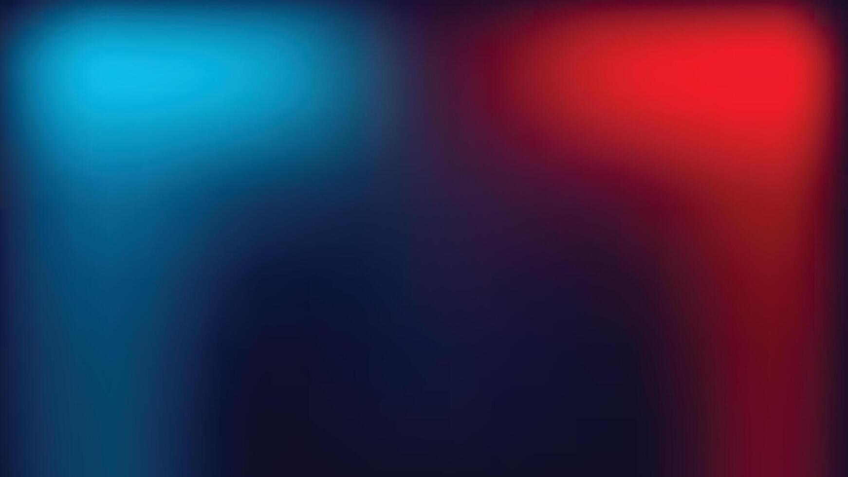Glowing red and blue frame border on black background, gradient color vector