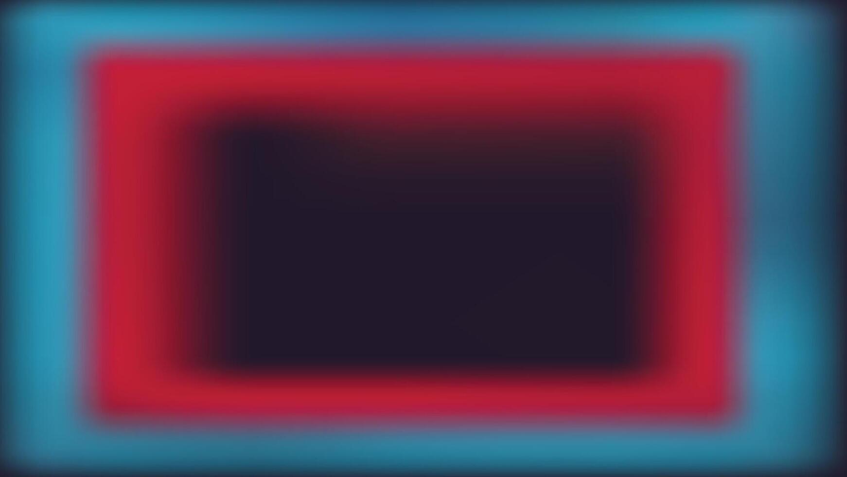 Red blue and black gradient background with blur texture and copy space in a frame design vector