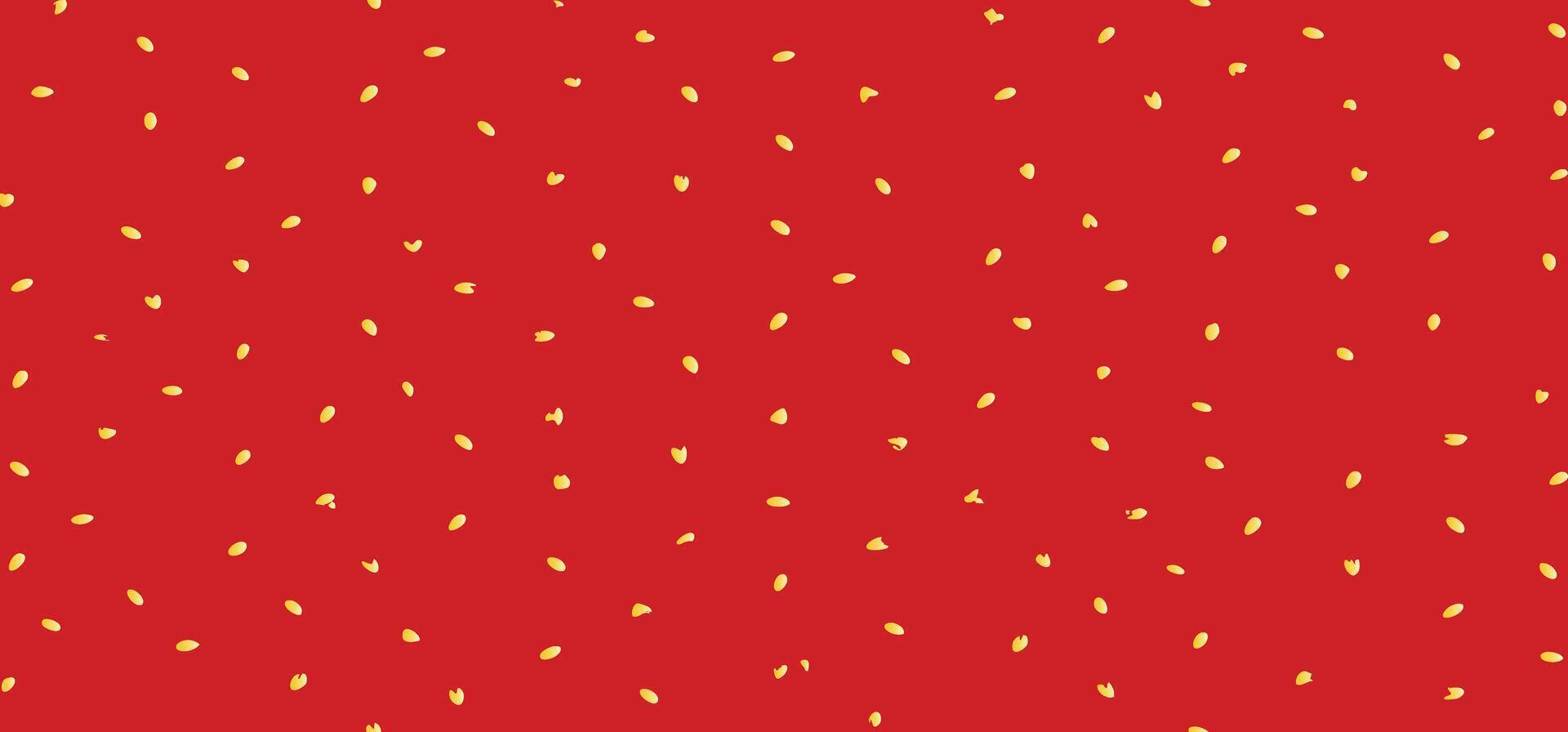 Strawberry texture with abstract yellow seed pattern vector