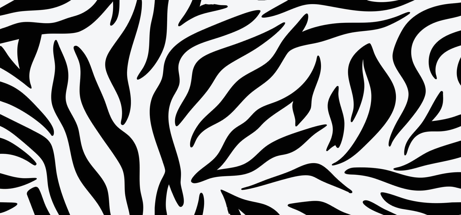 Black and white zebra print or skin texture vector