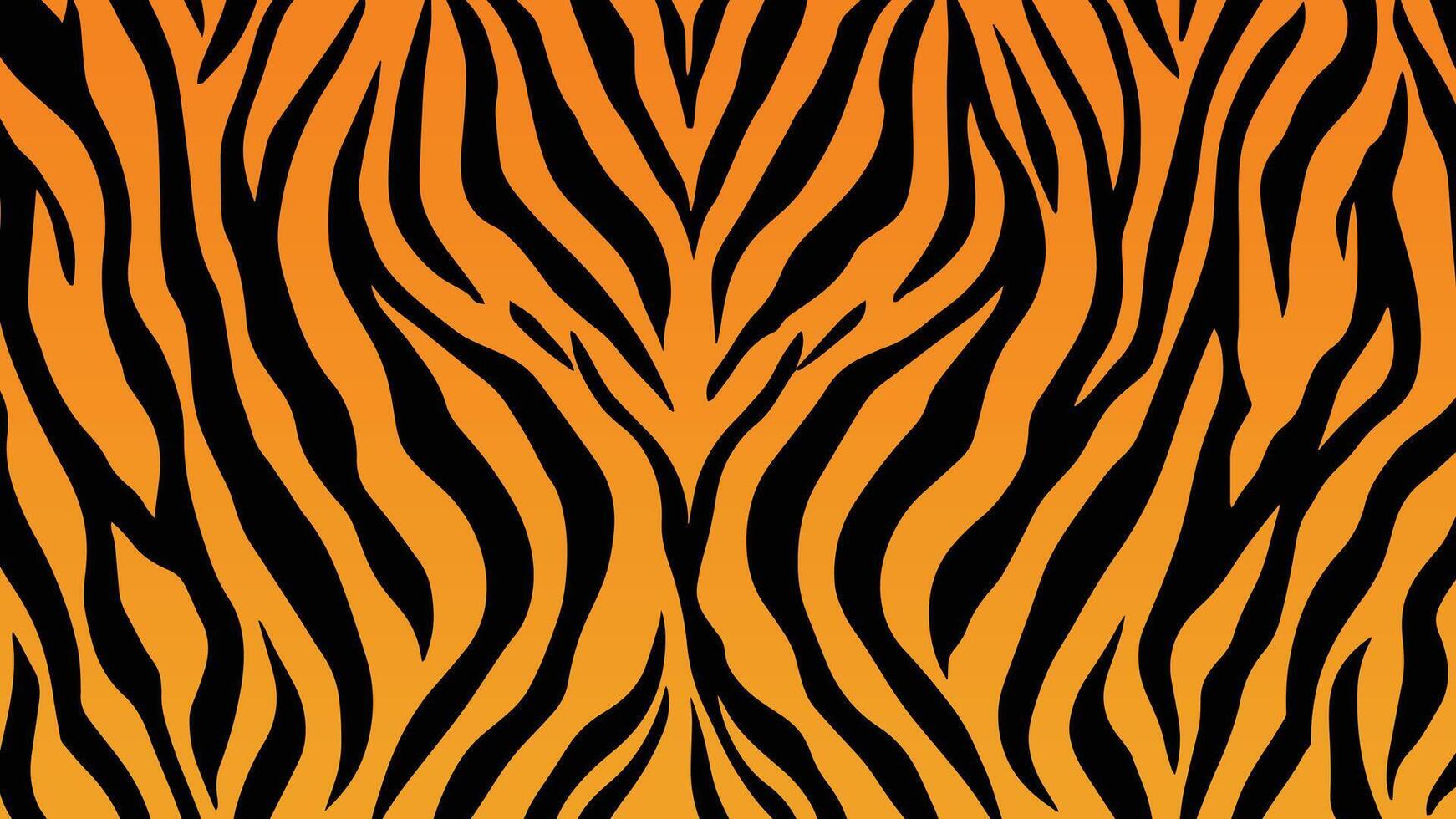 Abstract black tiger stripes repeated pattern vector