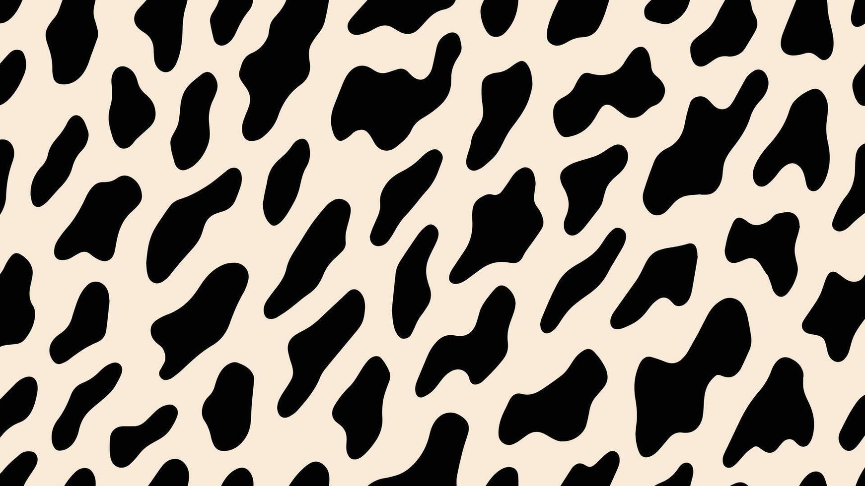 Hand drawn cow pattern. Farm animal texture background. vector