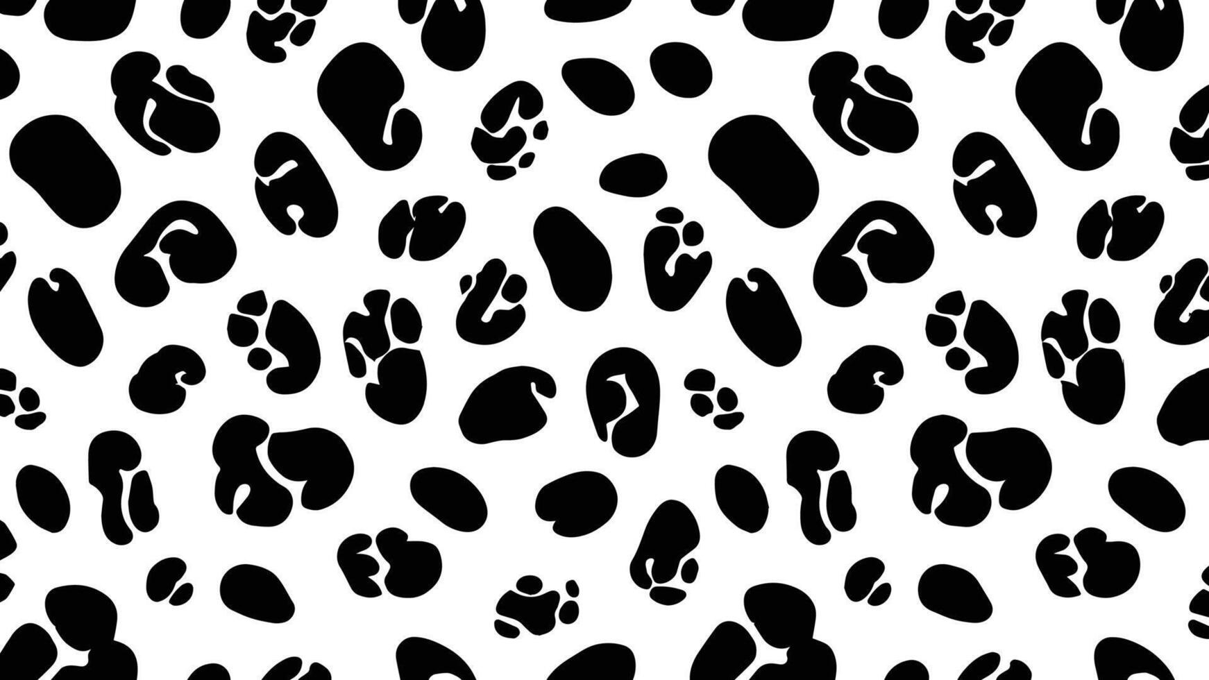 Black and white leopard or cheetah print vector