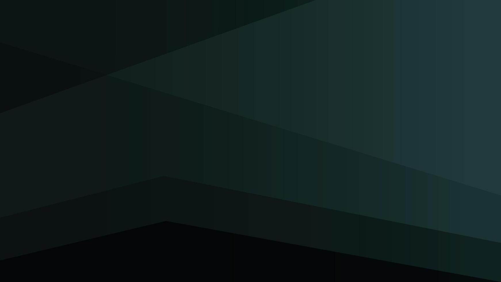 Dark emerald green abstract background with geometric shapes and copy space vector