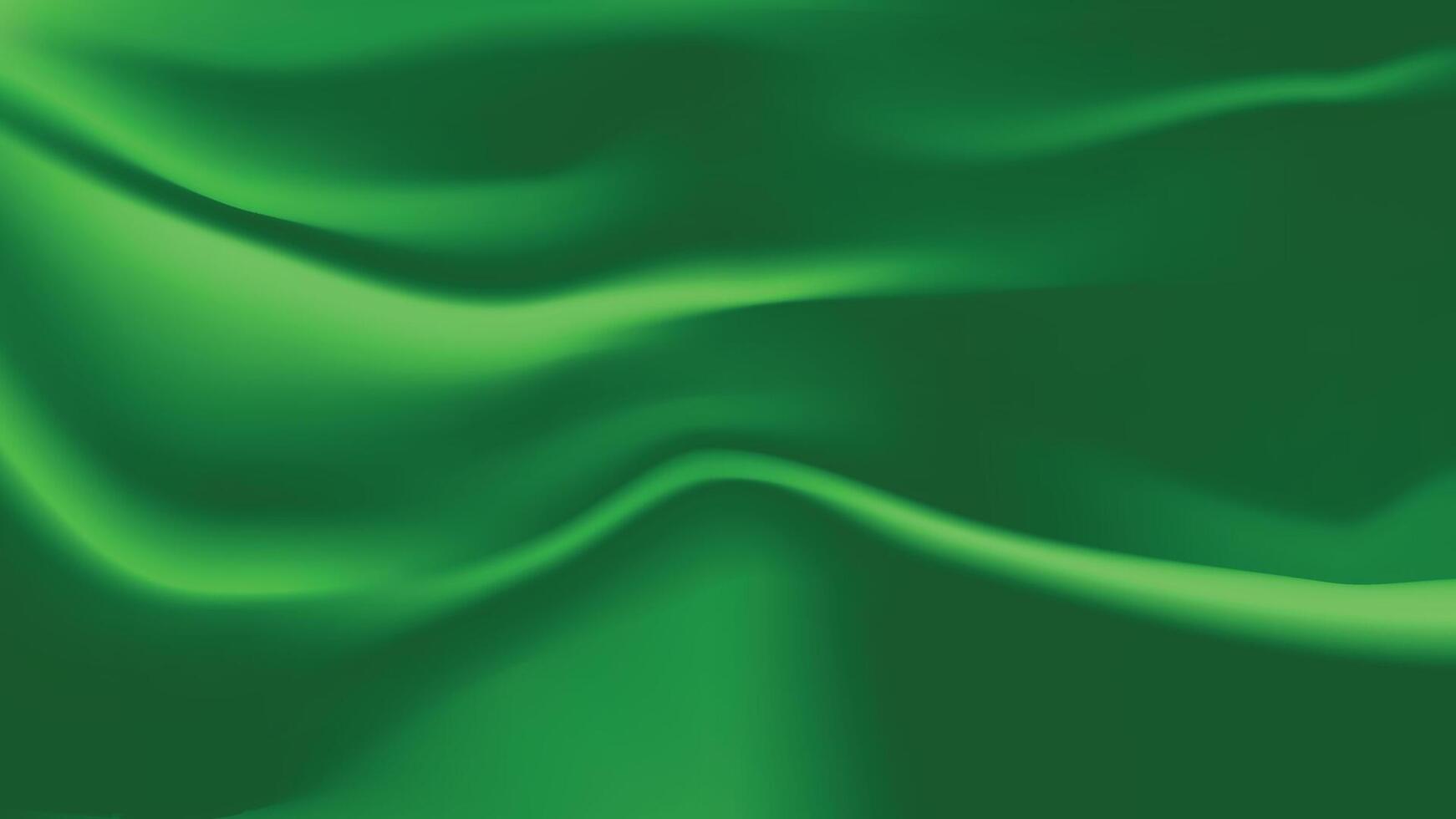 Green silk satin fabric texture background vector