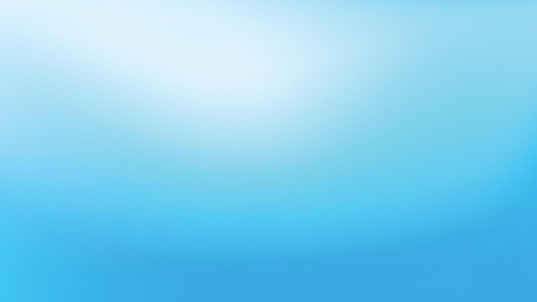 Sky blue background. Light blue gradient with glowing white background. vector