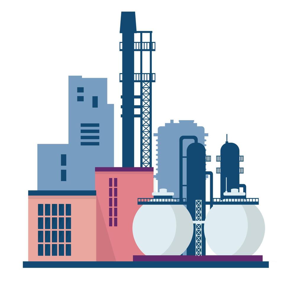 Oil Refinery Complex vector