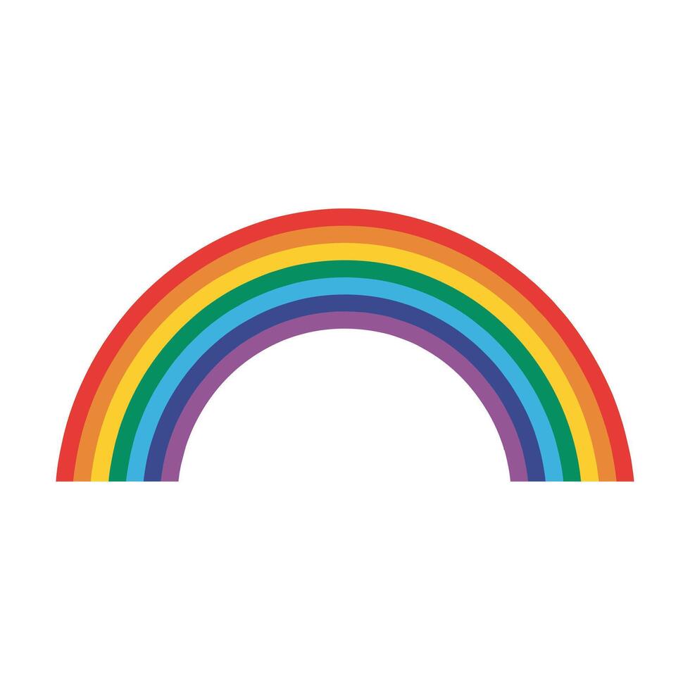 Colorful rainbow or color spectrum flat icon for apps and websites vector